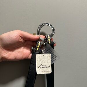 Free People Black Leather Belt